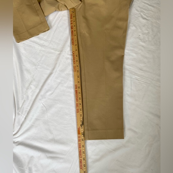 Lauren Ralph Lauren Women's Tan Minimalist Cropped Trousers Pants 12 Old Money - Picture 14 of 16